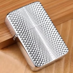 smoke king windproof brass kerosene lighter white steel refillable premium collectible oil lighter for men fuel not included
