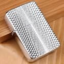 Smoke King Windproof Brass Kerosene Lighter White Steel, Refillable, Premium Collectible Oil Lighter for Men. (Fuel Not Included)