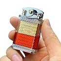 Smoke King Windproof Rock Arm Silver Kerosene Lighter – Transparent Fuel Tank | (Zorro Original) Metal Retro Ignition Wheel Lighter for Camping, EDC, Fireplaces – Fuel Not Included