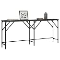 Black Engineered Wood and Metal Console Table with Large Adjustable Feet for Entryway Hallway Living Room, Durable Modern Design with Generous Surface, Scratch Resistant