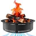 Smokeless Fire Pit Ring Insert, 31 Inch Durable Steel Fire Ring