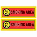 Smoking Area Sign Sticker 20.5 x 7