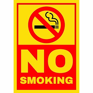 no smoking sign board sticker 29 x 20 cm  waterproof signage with pre-drilled holes  peel amp stick or screw fixing  for office shop restaurant home amp public places  pack of 1 no smoking a4 - medium - 1 piece