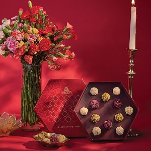 smoor assorted choco mithai box premium ladoo gift box  luxury gift hamper for birthdayanniversarymother39s daychristmasnew year amp special occasions  132g