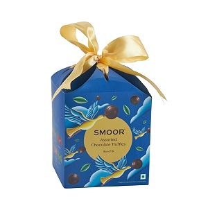 smoor assorted choco truffles box of 16  choco gift boxluxury gift hamper for wedding birthday anniversary gifting snacking festive amp special occasions  244 gram