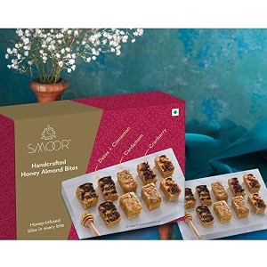 smoor honey almond bites - 9pcs premium sweets gift box  luxury gift hamper for birthdayanniversarymother39s daychristmasnew year amp special occasions  225g