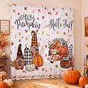 SmoothNovelty 2 Pcs Fall Curtains for Living Room Buffalo Plaid Maple Leaf