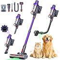 SMOTURE Cordless Vacuum Cleaner, 650W 55KPA 70Mins Vacuum Cleaners for Home, Cordless Stick Vacuum with Pet Brush, LED Touch Screen, Flexible Hose, Wireless Handheld Vacuum for Pet Hair/Carpet/Floor