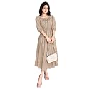 SMOWKLY Cotton Blend Women39s Casual Dress Mid-Length