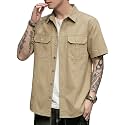 SMOWKLY Men39s Casual Solid Printed Cotton Regular