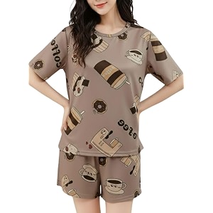 smowkly women korean shorts pajama set summer night top amp shorts dress cotton blend nightwear set top amp shorts sleepwear lounge wear soft comfortable night suit ladies  co-ord home wear set