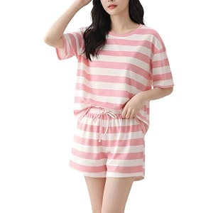smowkly women korean shorts pajama set summer night top amp shorts dress cotton blend nightwear set top amp shorts sleepwear lounge wear soft comfortable night suit ladies  co-ord home wear set