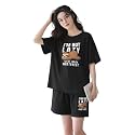 SMOWKLY Women Korean Shorts Pajama Set |Summer Night Top &amp; Shorts Dress |Cotton Blend Nightwear Set Top &amp; Shorts Sleepwear Lounge Wear Soft Comfortable Night Suit Ladies | Co-Ord Home Wear Set