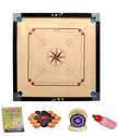 SMT Carrom Board with Coins Striker and Boric Powder Combo Number One 81.28 cm Carrom Board (Multicolor)