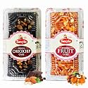 Smyle | Eggless Chocolate & Fruit Cake Combo | Pack of 2 (200g Each) | Almond Topped Tea Time Cakes | Soft & Fresh Baked Dessert | Made with Sunflower Oil | Palm Oil Free | 400gm Total Weight