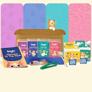smylo adult wet cat food trial box 1 yrs with fish amp chicken broth  chicken tuna amp mackerel recipes  grain free no preservatives  omega 3 amp 6 for shiny fur  wet food for cats cat food topper