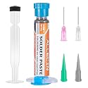 Sn42/Bi58 20g Lead Free Solder Paste 138℃ No Clean Low Temp Solders Pastes for Electronics Sn42% Bi58% Flux for SMD/BGA/SMT/IC/LED/PCB Repair (Pack of 1Pcs)