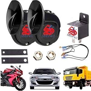 snail shape windtone horn with relay amp wire  shop4u dual horn for all vehicles