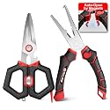 SNAIL TRAIL 7" Fishing Pliers & 6" Serrated Blades Braided Scissors Kit