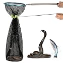 Snake Catcher Net, Snake Grabber for Safe Reptile Handling and Capture – Effective Snake Catcher Grabber Tool with Closure Net, Snake Handling Tools with a Handle Extendable from 20'' to 45''