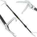 Snake Tongs Heavy Duty, 55" Snake Catcher Grabber for Rattlesnake Professional Safe Handling Snake Long Reach Grabber Wide Jaw Handling Tool with Lock Non Slip Foam Handle Sturdy Metal Tubes