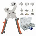 Snap Button Kit, BILLION GOLD Snap Fastener Tool 20 Sets Metal Snap Buttons