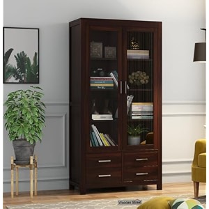 snap furniture solid sheesham wood book shelf with racks storage library bookshelf  wooden book cabinet office amp home living room bookcases furniture large bbslf-walnut11