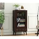 Solid sheesham Wood Book Shelf with Racks Storage| Library Bookshelf | Wooden Book Cabinet Office &amp; Home Living Room| Bookcases Furniture (Large, BBslf-Walnut4)