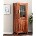 SNAP FURNITURE Solid sheesham Wood Book Shelf with Racks Storage| Library Bookshelf | Wooden Book Cabinet Office &amp; Home Living Room| Bookcases Furniture (Large, BBslf-Honey2)