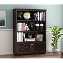 SNAP FURNITURE Solid sheesham Wood Book Shelf with Racks Storage| Library Bookshelf | Wooden Book Cabinet Office &amp; Home Living Room| Bookcases Furniture (Large, BBslf-Walnut9)