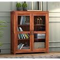 SNAP FURNITURE Solid sheesham Wood Book Shelf with Racks Storage| Library Bookshelf | Wooden Book Cabinet Office &amp; Home Living Room| Bookcases Furniture (Large, BBslf-Honey1)