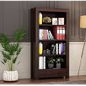 Solid sheesham Wood Book Shelf with Racks Storage| Library Bookshelf | Wooden Book Cabinet Office &amp; Home Living Room| Bookcases Furniture (Large, BBslf-Walnut6)