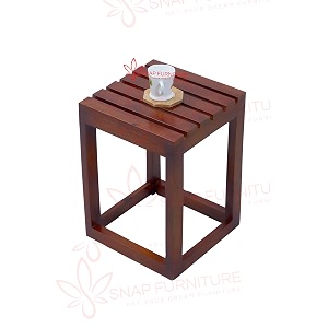 solid sheesham wood stylish multi-purpose stoolend tablebedside table for home living room  style-017