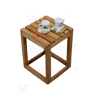 solid sheesham wood stylish multi-use stoolend tablebedside table for home living room  style-02
