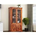 Solid Wooden Crockery Cabinet for Kitchen &amp; Dining Room |sheesham Wood Free Standing Movable Tv Unit Side Board Cabinet with Drawers &amp; Door (Calssic-Honey Finish02-