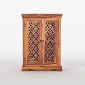SNAP FURNITURE Solid Wooden Crockery Cabinet for Kitchen &amp; Dining Room |sheesham Wood Free Standing Movable Tv Unit Side Board Crockery Cabinet with Drawers &amp; Door (Classic-01-Honey)