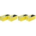 Snap-N-Store CD Storage Box - Pack of 2/2 - Durable Disc Holder with Lid to Store for Discs (2 Pack - CD, Yellow)