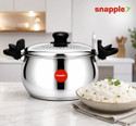 Snapple Strainer Rice Pot Triply Bottom Pot