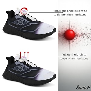 snatch-men sports shoes  auto lace-up dial system  lightweight amp breathable