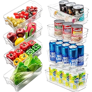 Snazzy Refrigerator Organizer Bins - 2pcs Clear