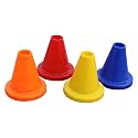 SNC Rubber Cricket Batting Cone Tee (Multicolor) | Durable Non-Slip Cricket Batting Tee for Practice &amp; Training (Pack of 18)