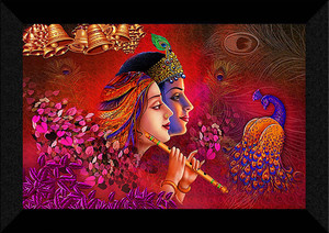 sndart radha krishna wall decoration items copper brown