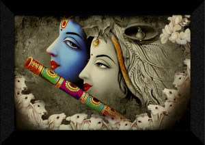 sndart radha krishna wall decoration items light green