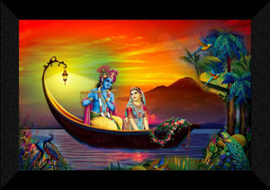 sndart radha krishna wall decoration items blue