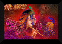 SNDArt Radha Krishna Wall Decoration Items (Copper Brown)
