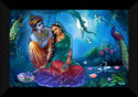 SNDArt Radha Krishna Wall Decoration Items (Gold)