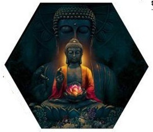 sndart set of 3 lord buddha painting for living room pack of 3 leafy brown