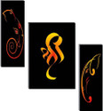 SNDArt Set Of 3 Lord Ganesha Home Decor Digital Reprint 12 inch x 18 inch Painting (Without Frame, Pack of 3)
