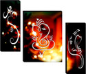 SNDArt Set OF 3 Lord Ganesha Home Décor 3D Wall Paintings For Living Room Digital Reprint 12 inch x 18 inch Painting (Without Frame, Pack of 3)