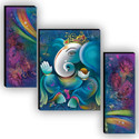 SNDArt Set OF 3 Lord Ganesha Home Décor 3D Digital Reprint 12 inch x 18 inch Painting (Without Frame, Pack of 3)